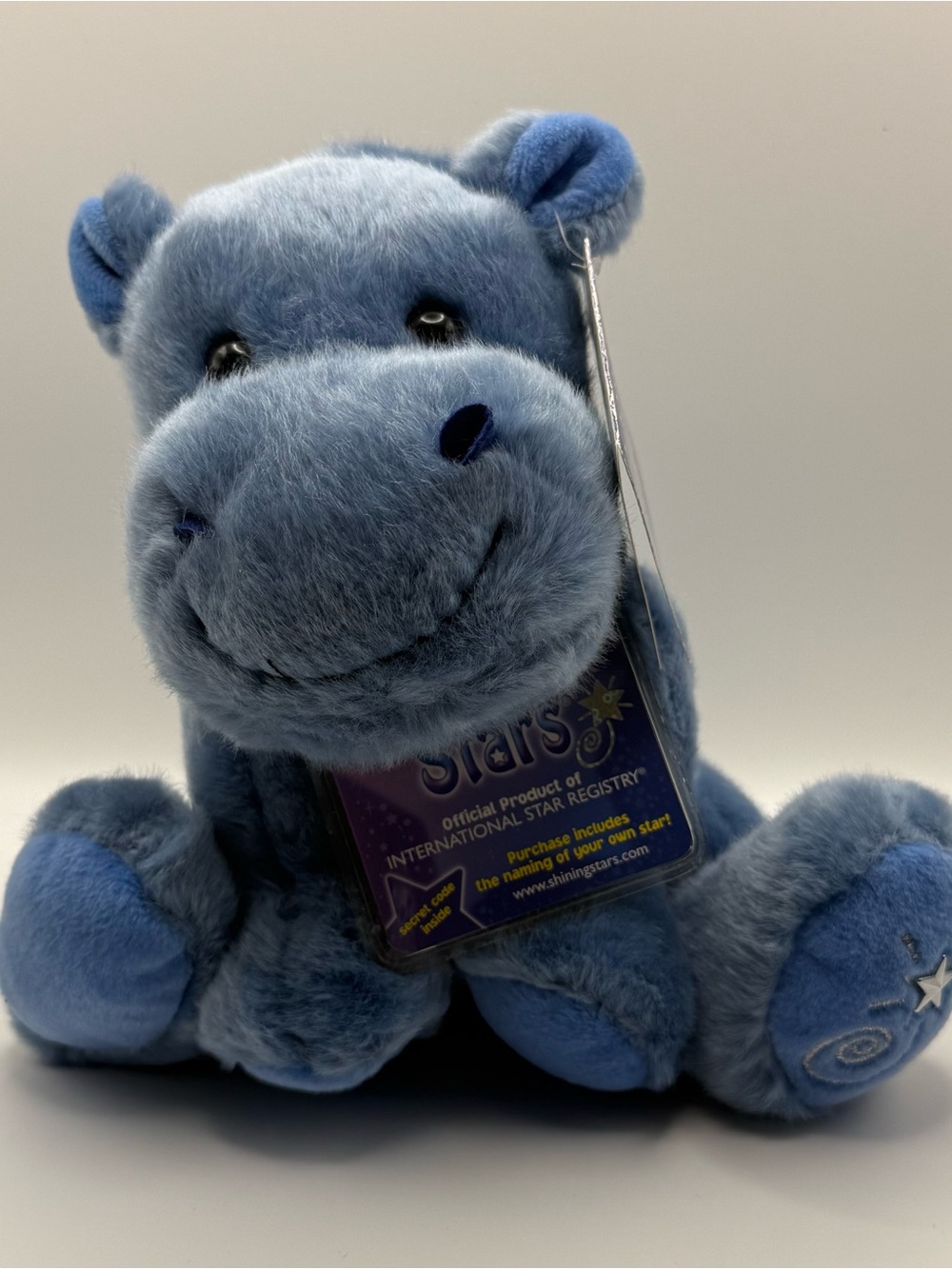 Vintage 2006 Russ Shining Star Blue Hippo Retired NWT Plush (RSPL-02)